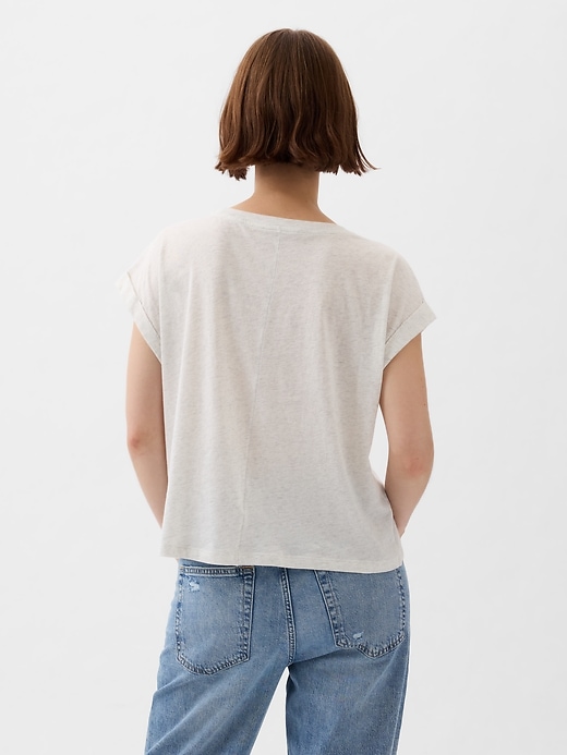2 of 8 showing, with the color pale heather grey of product Muscle Dolman T-Shirt
