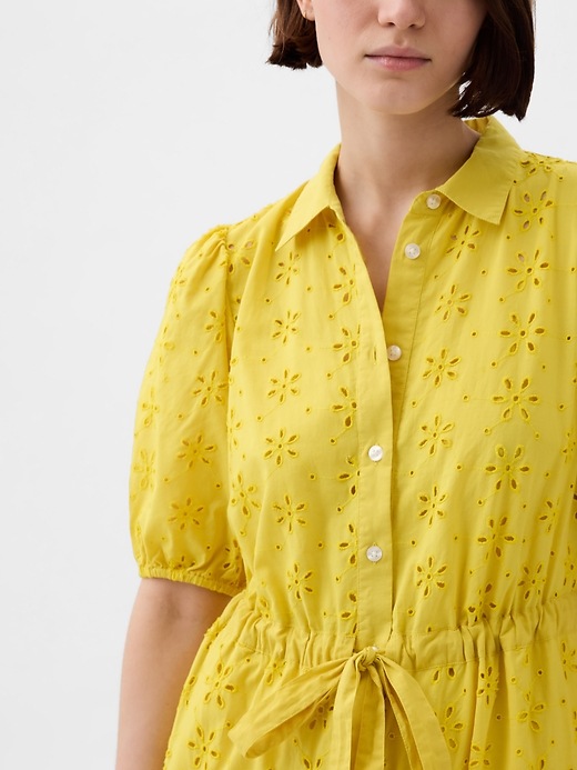 gap eyelet midi dress Eyelet V-Neck Midi Dress