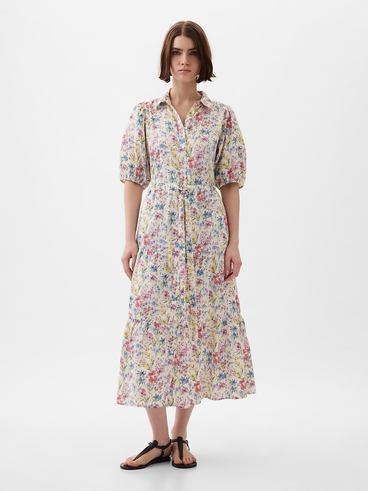 Image number 8 showing, Puff Sleeve Midi Dress