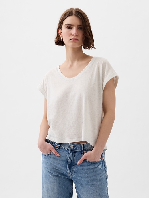 1 of 8 showing, with the color pale heather grey of product Muscle Dolman T-Shirt