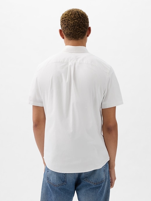 2 of 8 showing, with the color optic white of product All-Day Poplin Shirt in Standard Fit