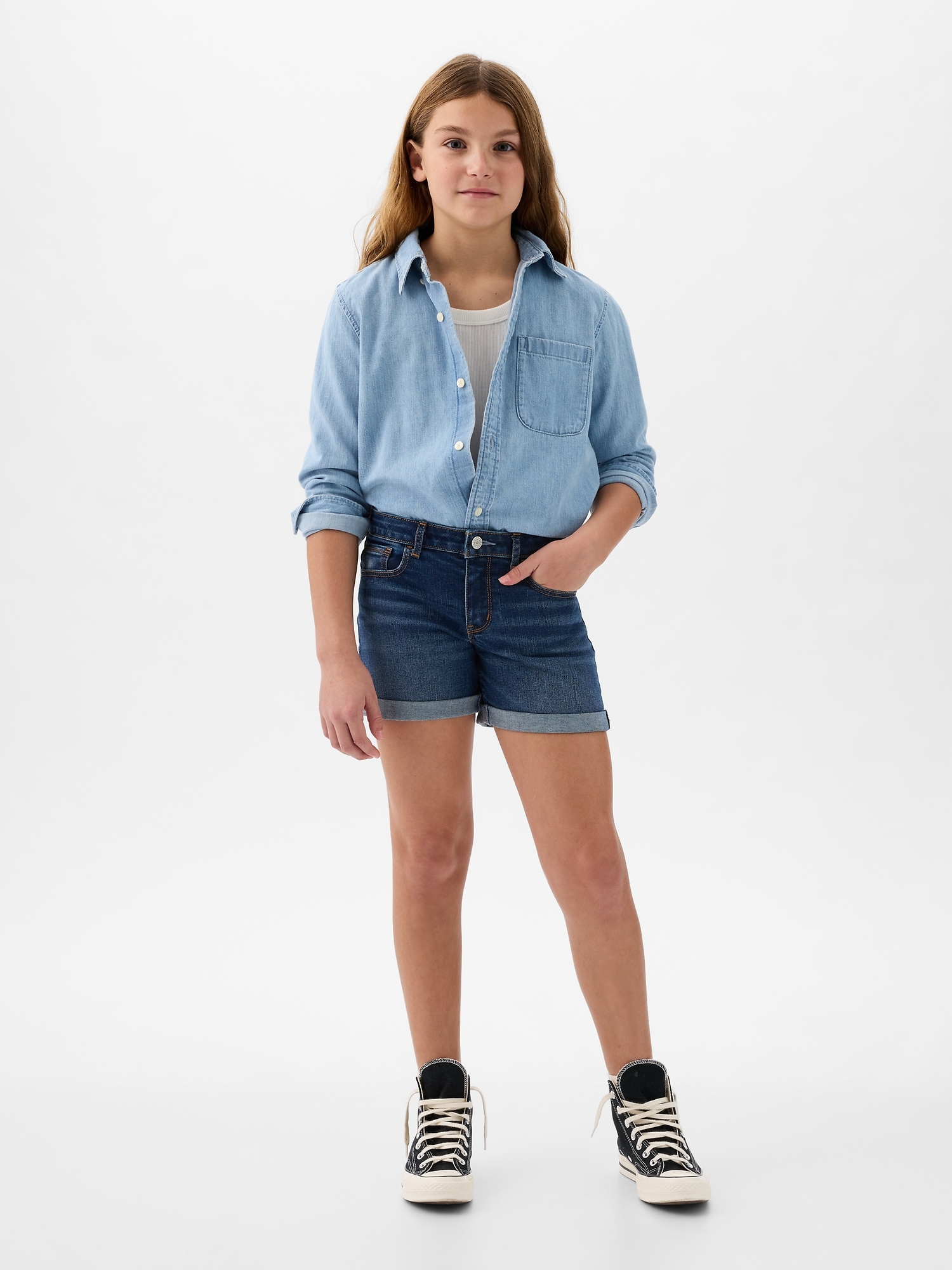 Gap girls on sale denim shorts