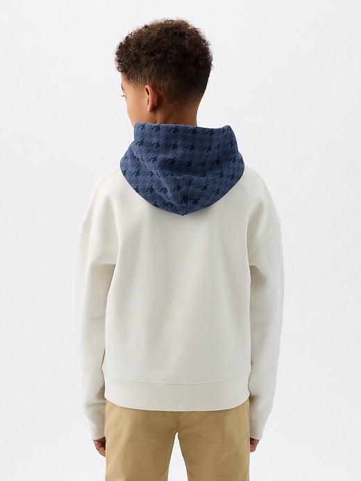 2 of 8 showing, with the color carls stone of product GAP × DAP Kids Vintage Soft Colorblock Logo Hoodie