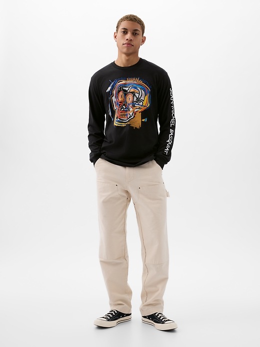 1 of 8 showing, with the color black of product Gap × Jean-Michel Basquiat Graphic T-Shirt