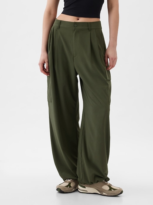 Image number 1 showing, GapFit High Rise Runaround Cargo Joggers