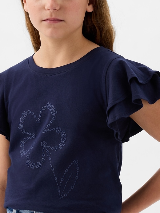 Image number 7 showing, Kids Ruffle Graphic T-Shirt