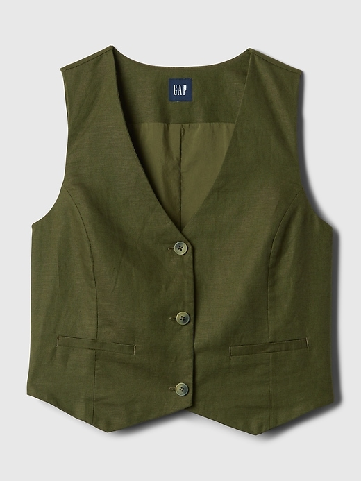 LinenCotton Vest Gap