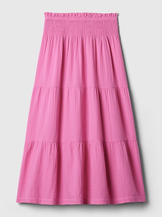 Crinkle Gauze Tiered Maxi Skirt Gap