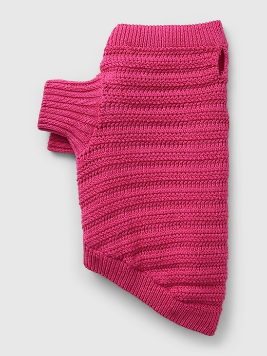 1 of 8 showing, with the color STANDOUT PINK of product Crochet Pet Sweater