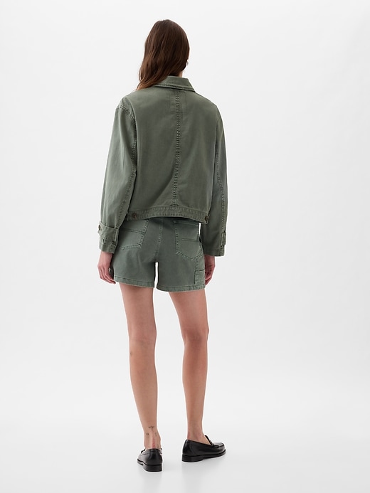 2 of 8 showing, with the color laurel wreath green of product Relaxed Utility Jacket