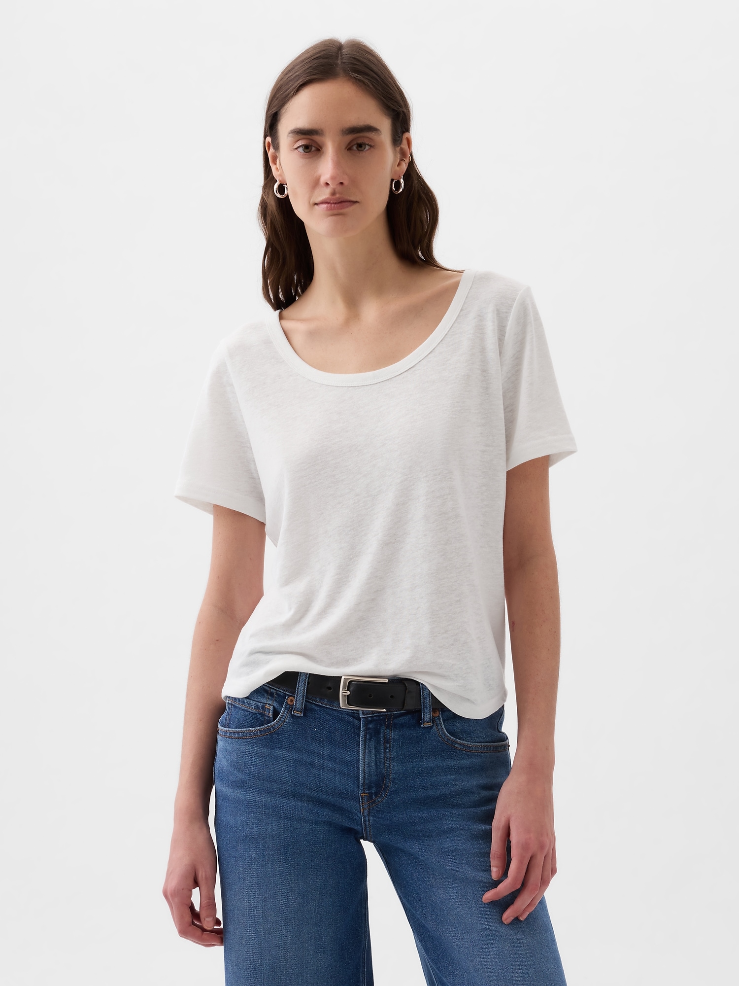 Linen-Blend T-Shirt