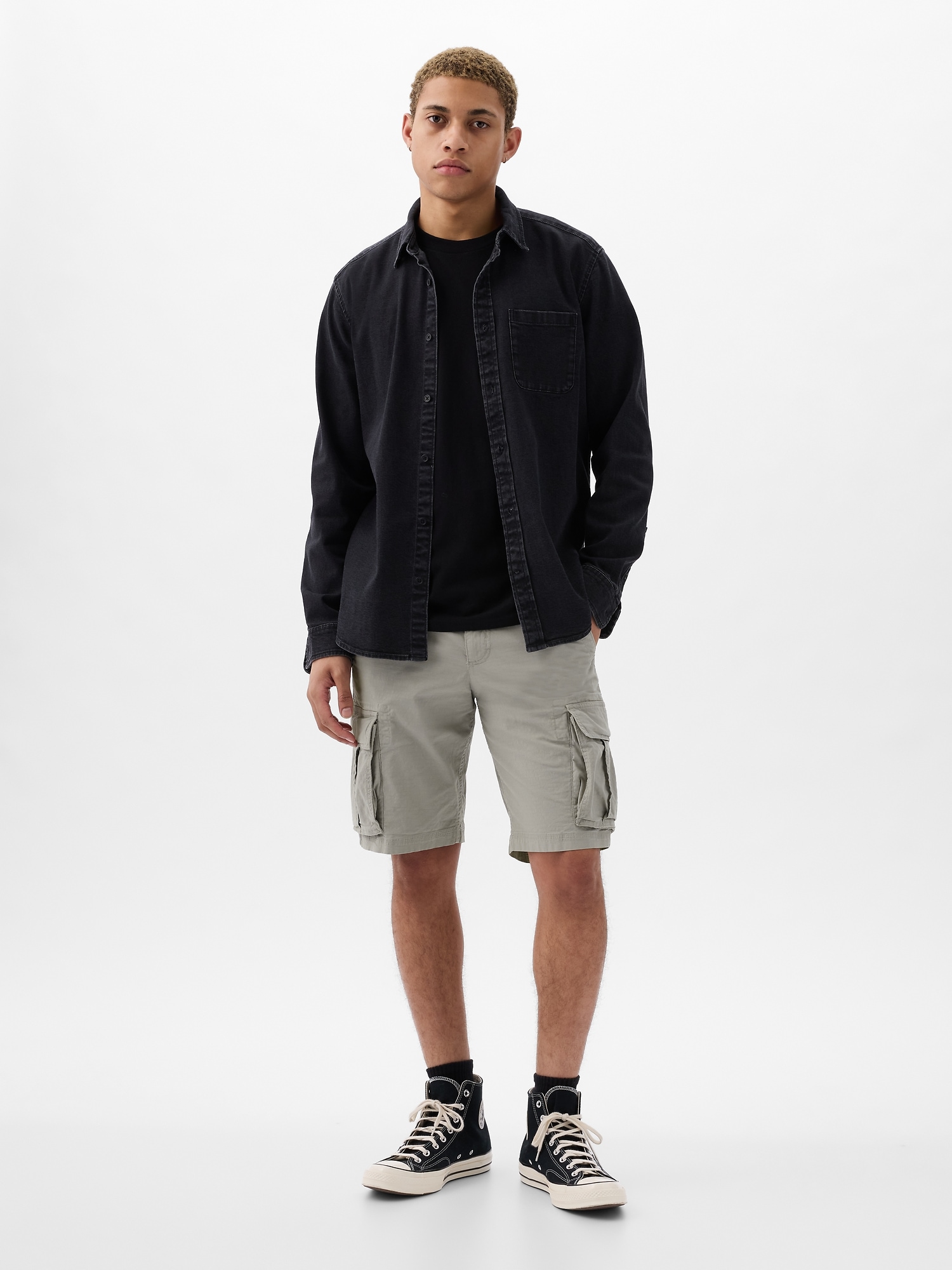 Gap Relaxed Cargo Shorts In Ash Grey