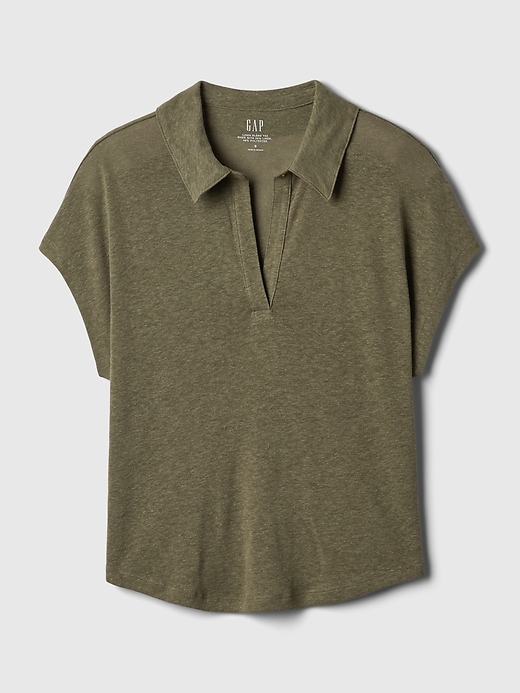 Image number 8 showing, Linen-Blend Polo Shirt