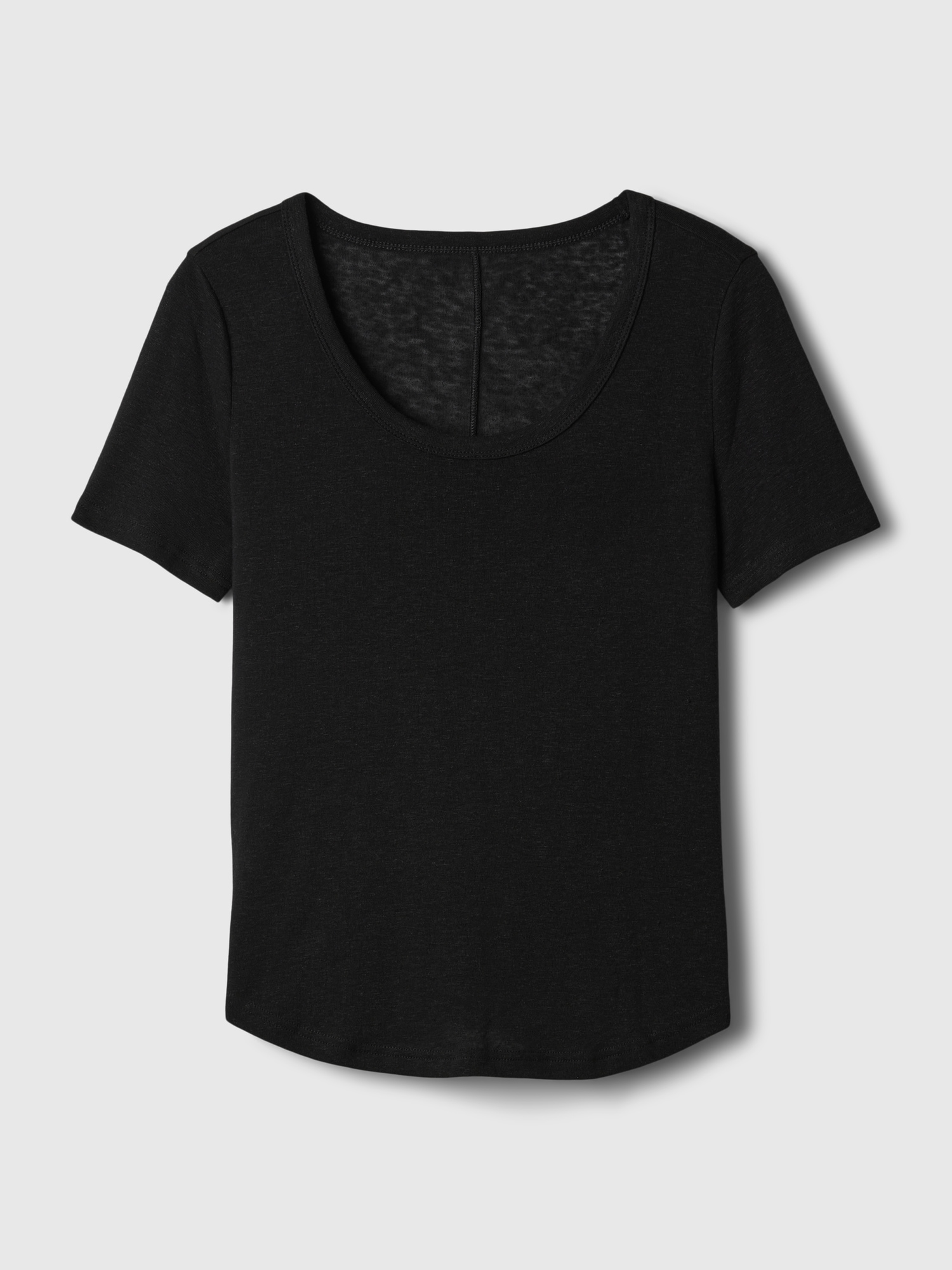Grey Staple Cotton Linen T-Shirt main image 1