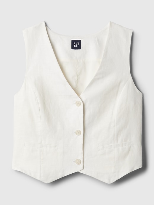 LinenCotton Vest Gap