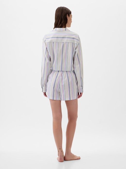 2 of 8 showing, with the color multi stripe of product Poplin PJ Shorts