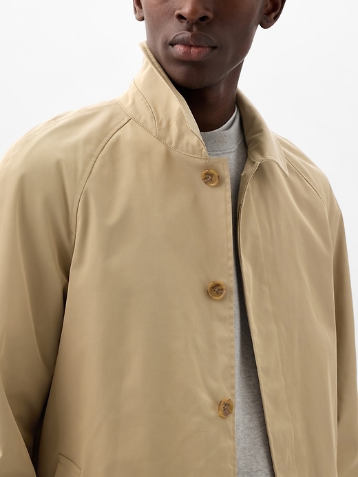 ★COOR★ Gauntlet sleeve mac coat (khaki) 202104-7006190-228-detail-fv-2