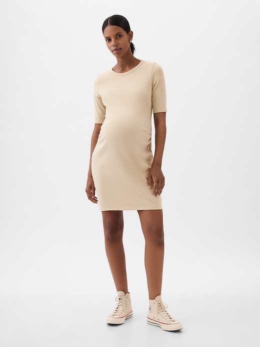 Image number 3 showing, Maternity Modern Mini T-Shirt Dress