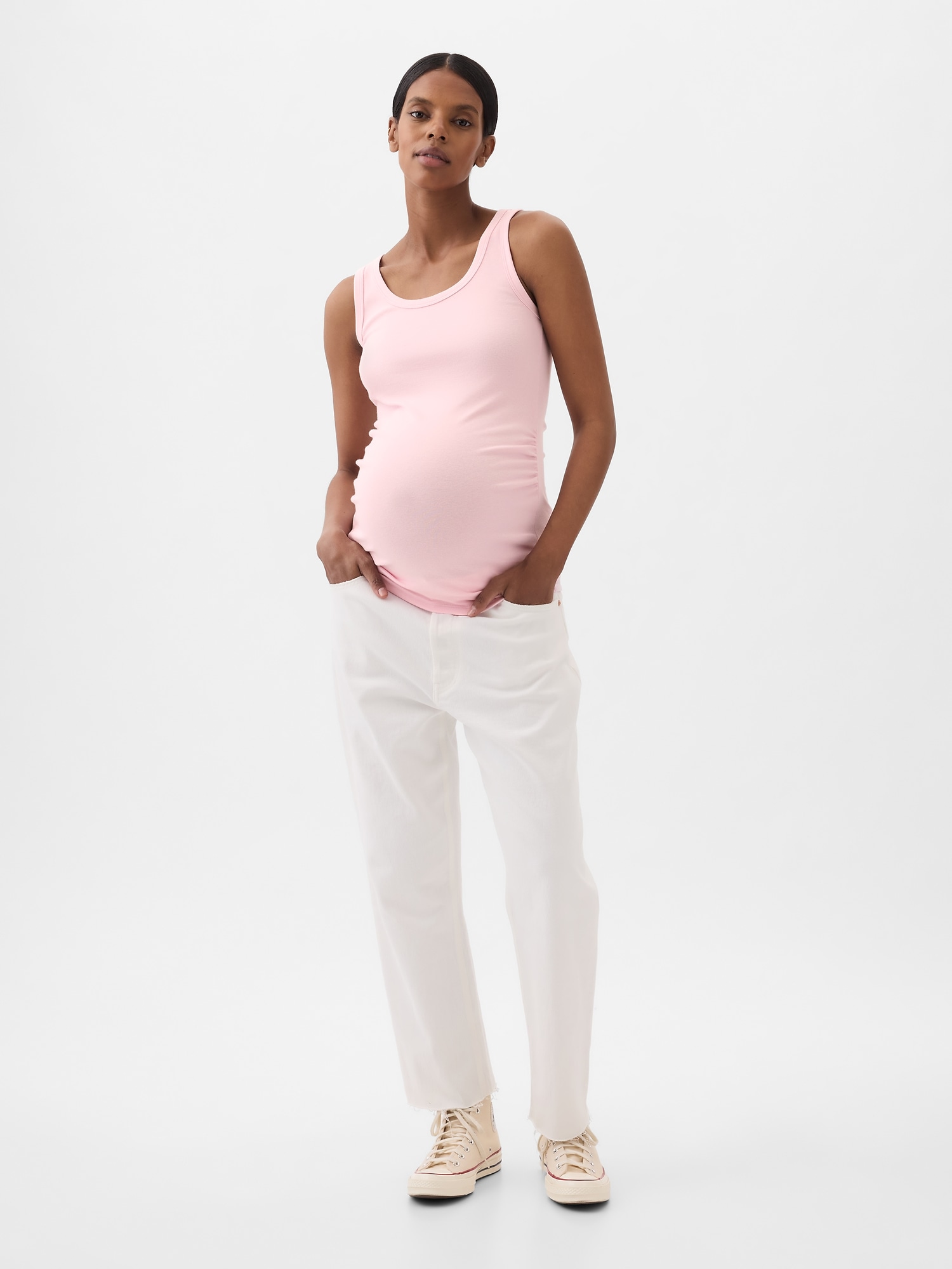 Gap Maternity Modern Tank Top In Light Peony Pink