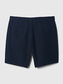 8" Linen-Cotton Shorts