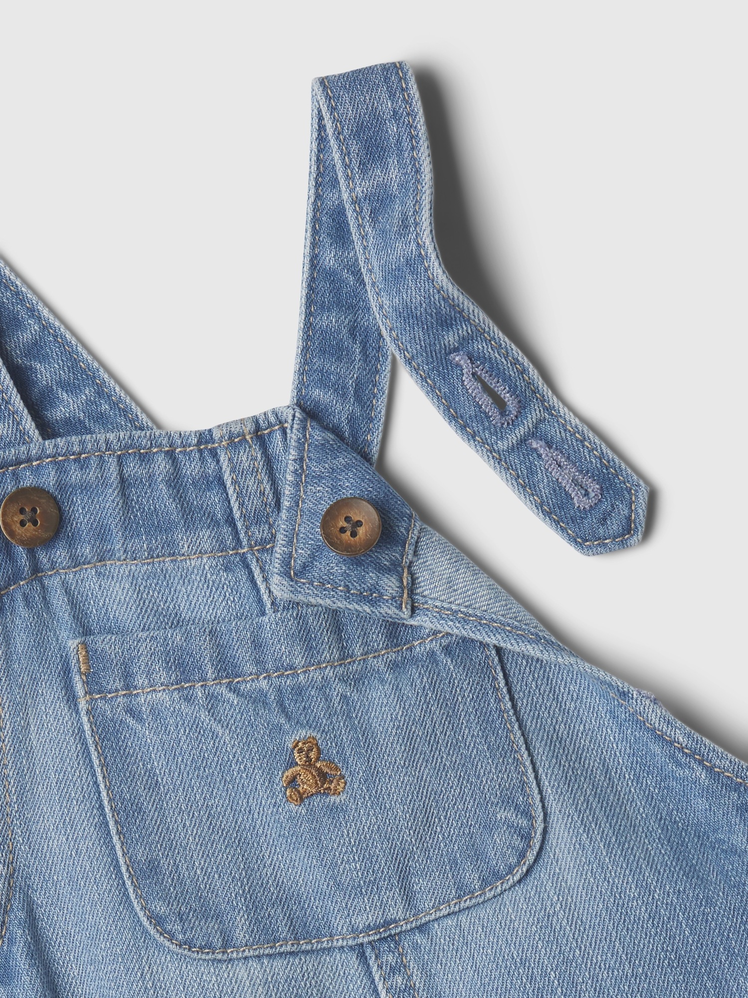Детские комбинезоны Gap Baby Organic Cotton Denim Overalls — фото 2