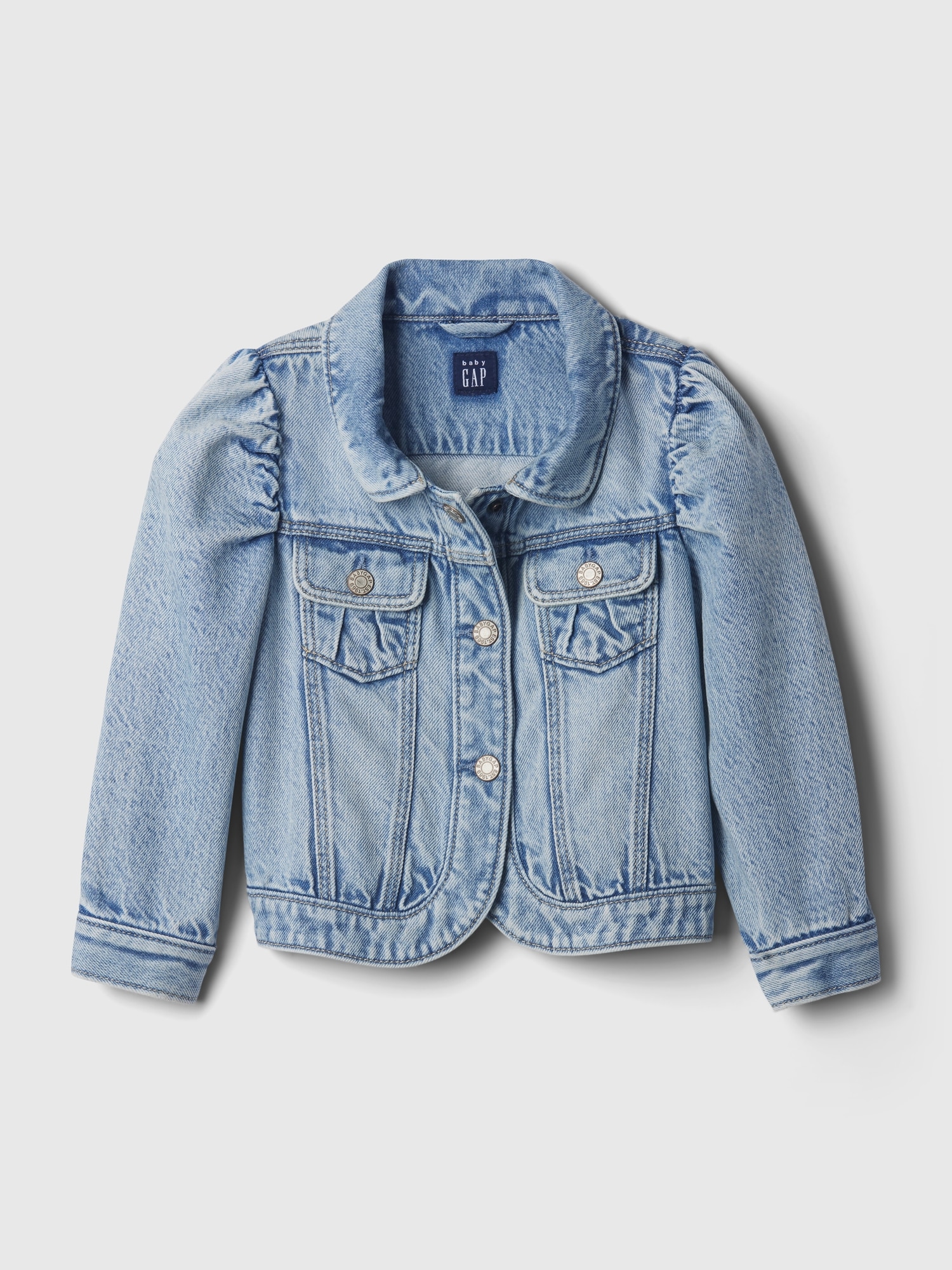 Toddler Puff Sleeve Denim Jacket