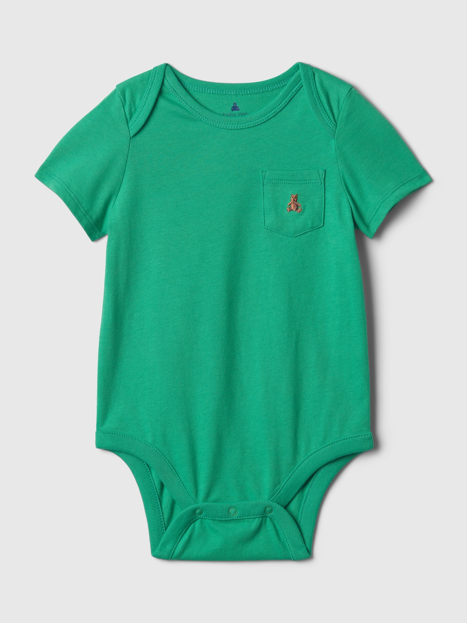 Gap Baby Pocket Bodysuit In Simply Green