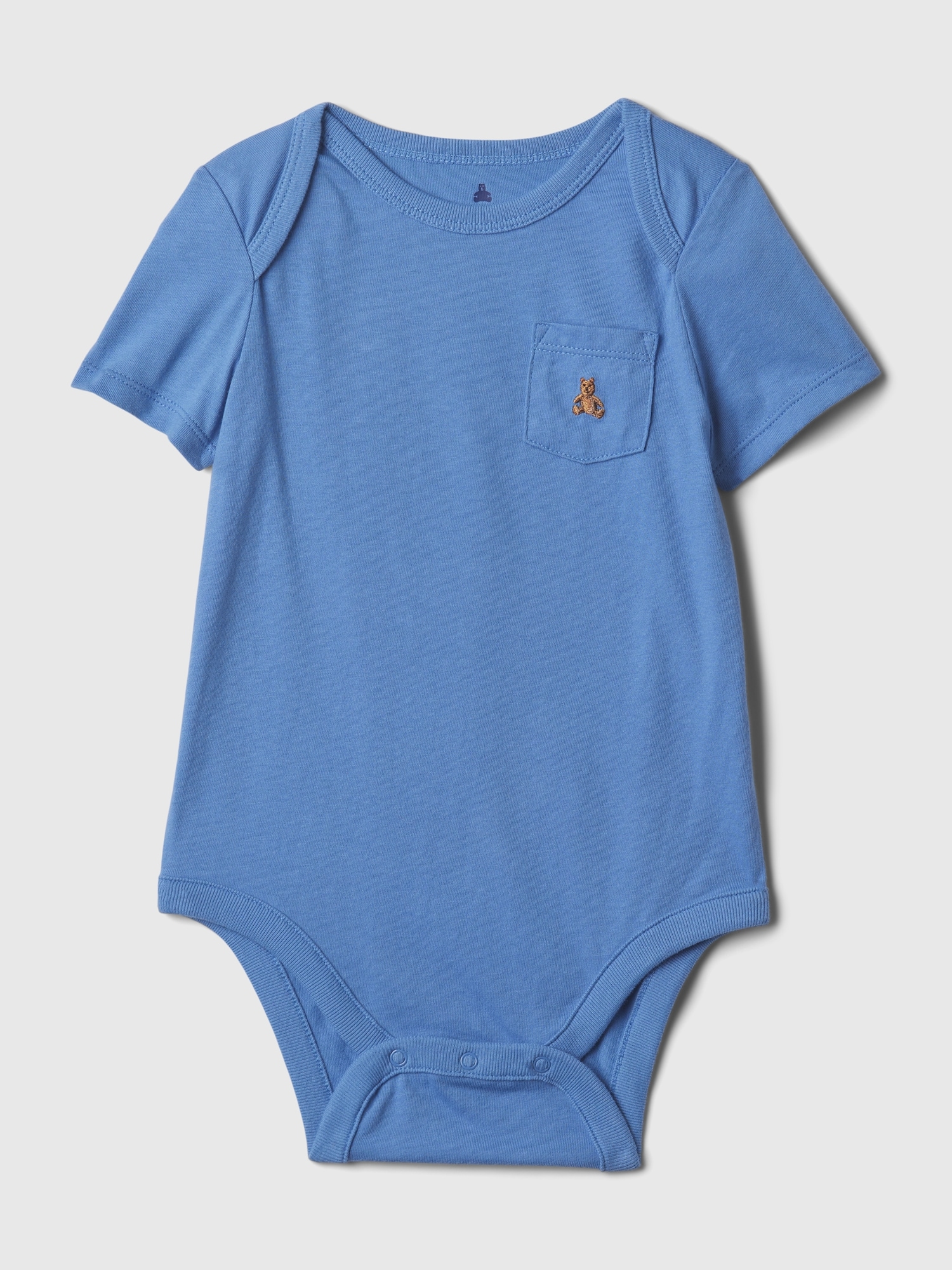 Gap Baby Pocket Bodysuit In Cabana Blue