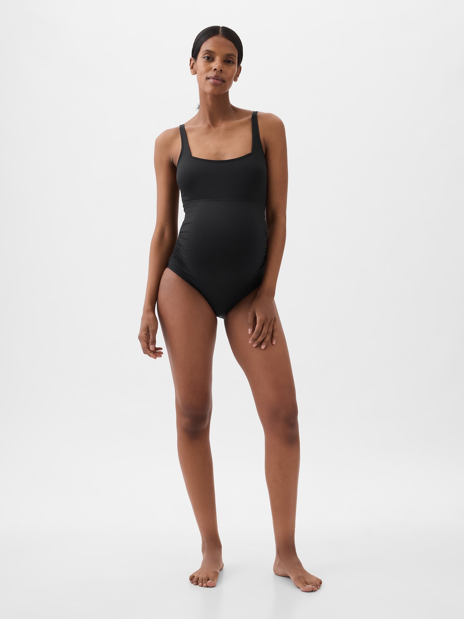 Maternity Square Neck One-Piece Swimsuit