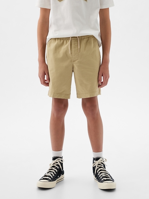 2 of 8 showing, with the color new british khaki of product Kids Twill Easy Shorts