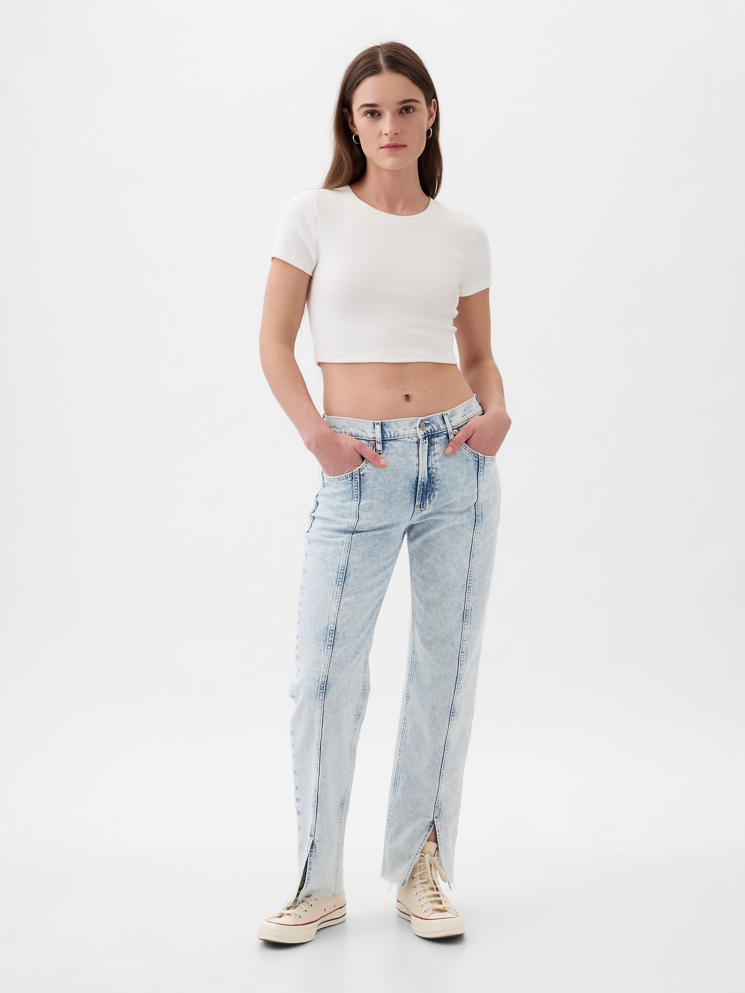 Shop Gap Mid Rise '90s Loose Jeans In Light Indigo