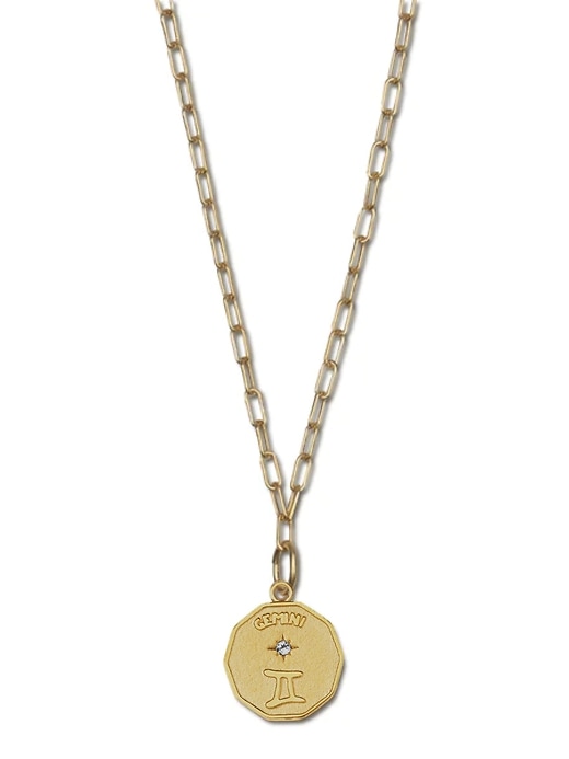 1 of 8 showing, with the color GEMINI of product HART Elemental Zodiac Necklace