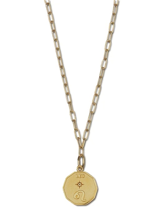 1 of 8 showing, with the color LEO of product HART Elemental Zodiac Necklace