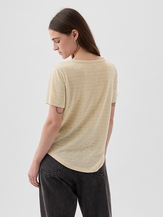 Image number 2 showing, Linen-Blend T-Shirt