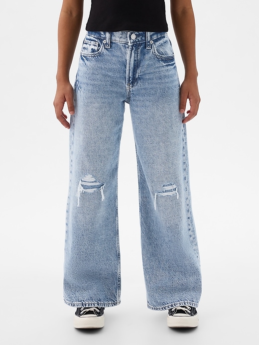 Image number 2 showing, Kids Low Rise Stride Wide-Leg Jeans