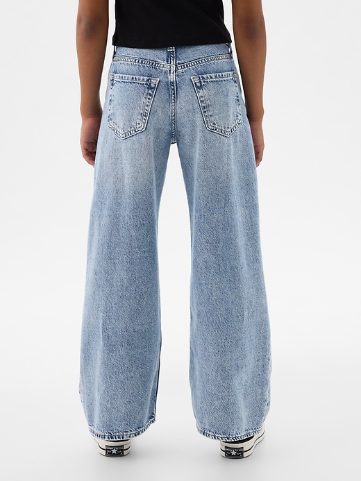 Image number 3 showing, Kids Low Rise Stride Wide-Leg Jeans