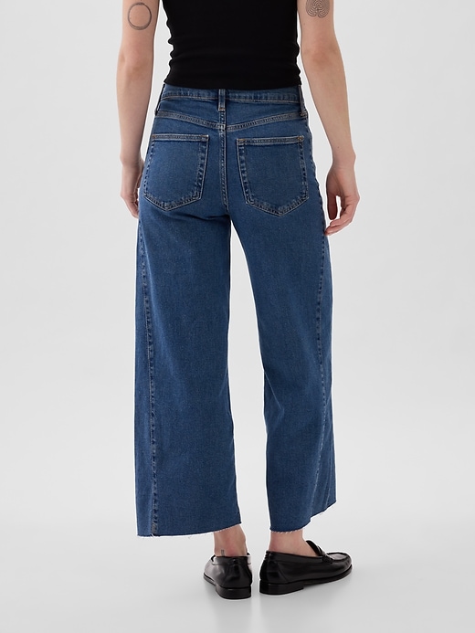 Image number 4 showing, High Rise Stride Wide-Leg Ankle Jeans