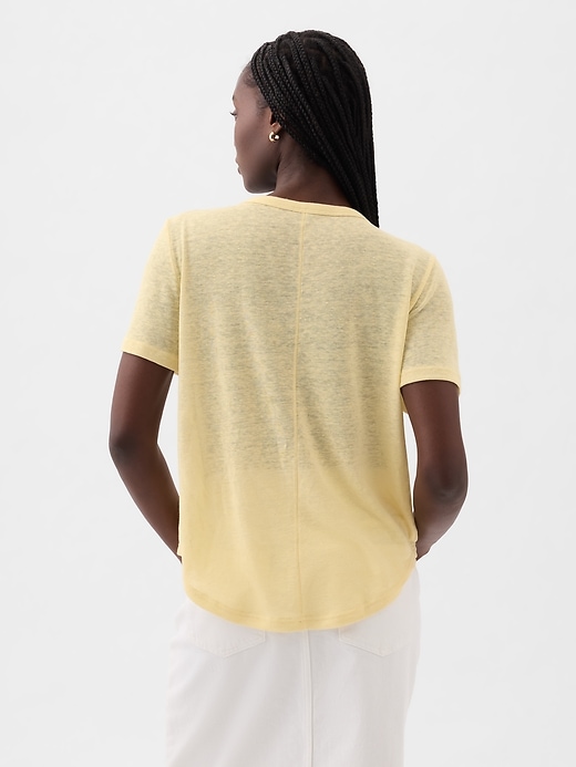 Image number 2 showing, Linen-Blend T-Shirt