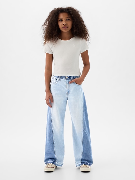 Image number 6 showing, Kids Low Rise Stride Wide-Leg Jeans
