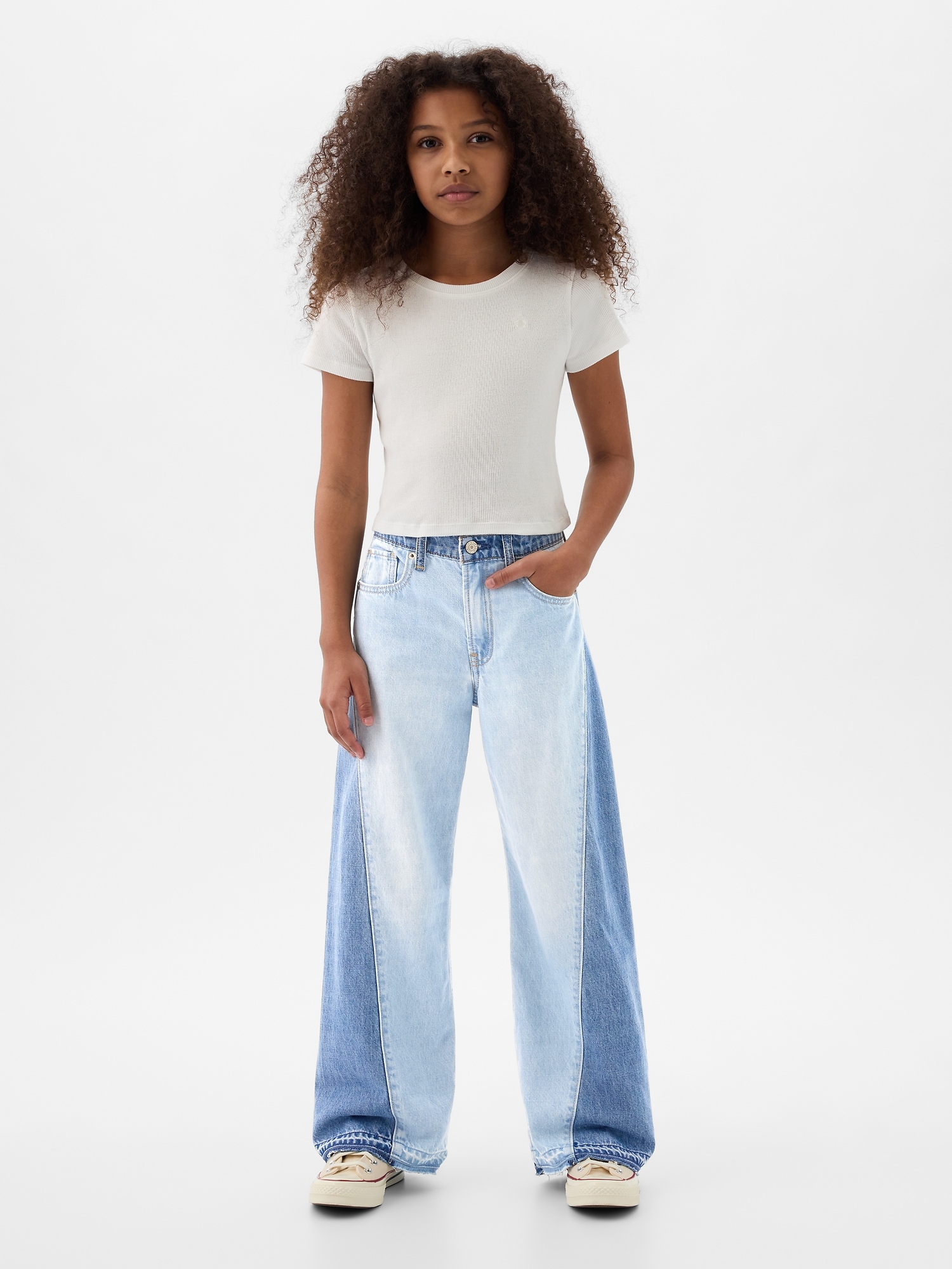 High Rise Stride Wide-Leg Jeans