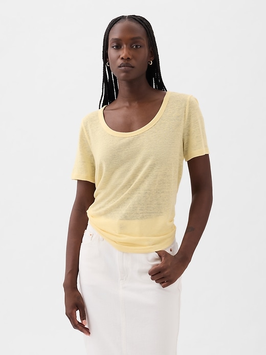 Image number 1 showing, Linen-Blend T-Shirt