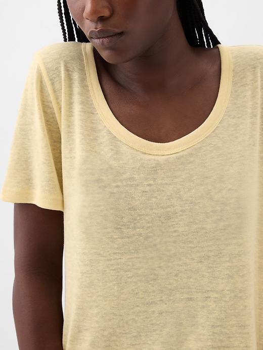 Image number 4 showing, Linen-Blend T-Shirt