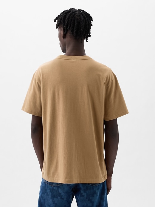 2 of 8 showing, with the color perfect khaki of product GAP × DAP Logo Graphic T-Shirt