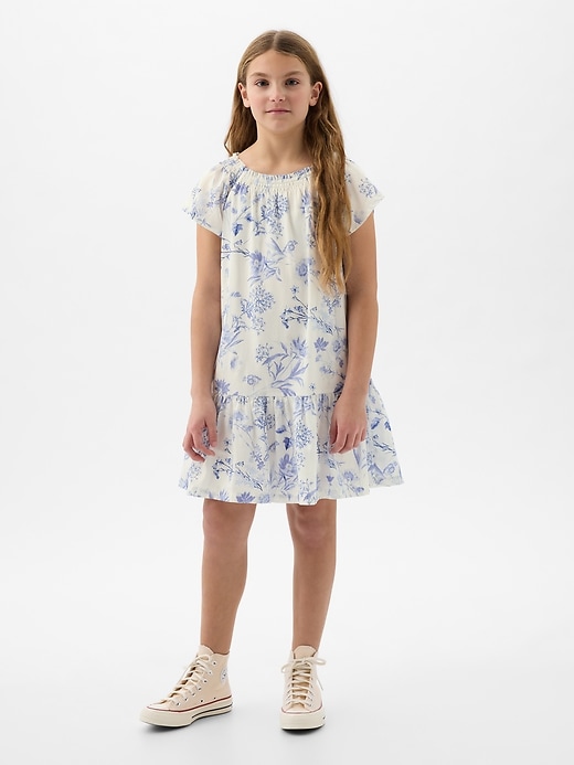 Image number 3 showing, Kids Floral Tiered Dress