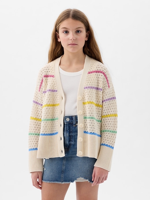 Image number 1 showing, Kids Pointelle Cardigan