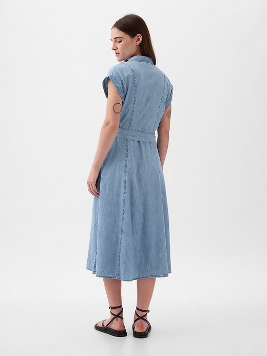 Image number 2 showing, Denim Midi Shirtdress