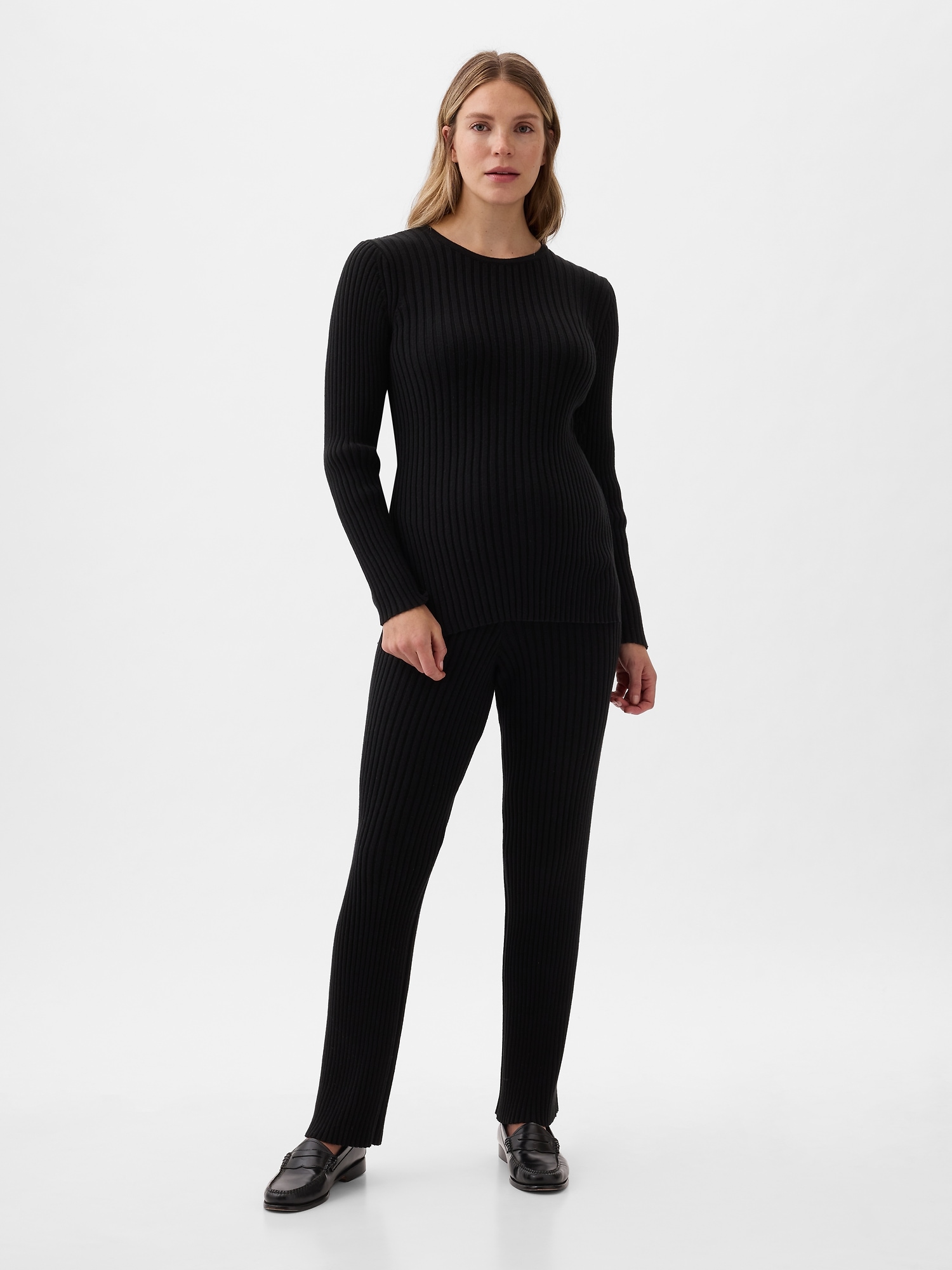Gap Maternity Rib Sweater In Black