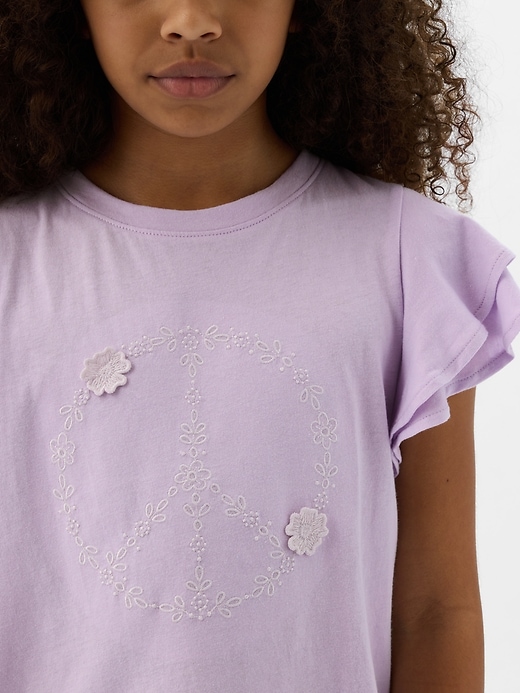 Image number 7 showing, Kids Ruffle Graphic T-Shirt