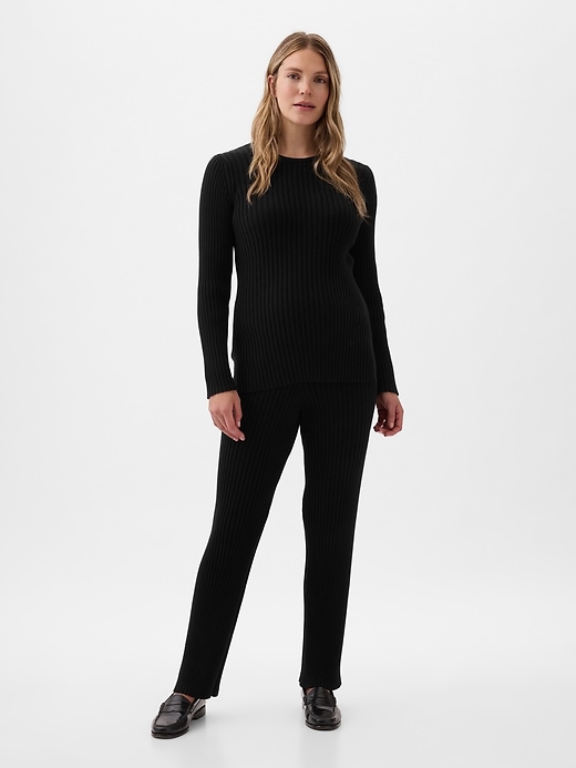 Image number 1 showing, Maternity Rib Sweater Pants