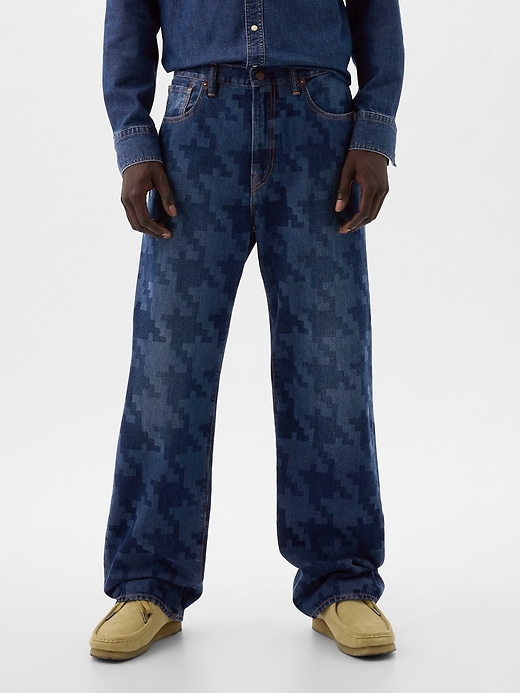2 of 8 showing, with the color dark indigo of product GAP × DAP Organic Cotton '90s Loose Jeans